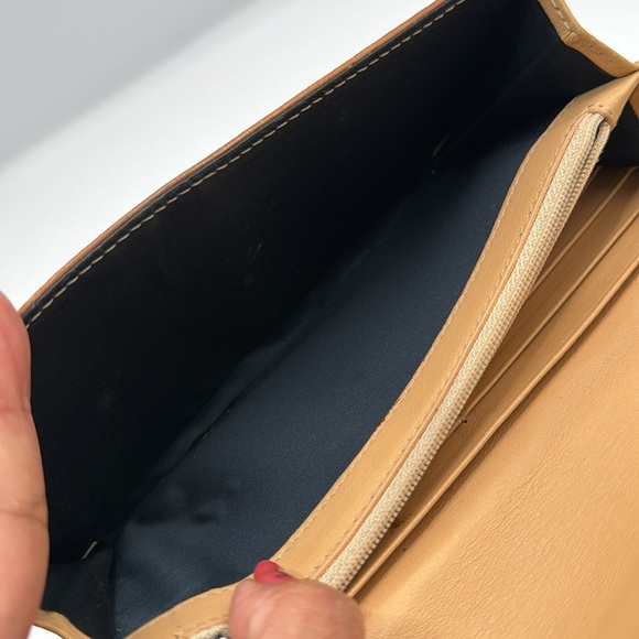 Dior Oblique Heart Lock Charm Wallet Blue Cream Authentic Bifold EUC - Picture 16 of 16